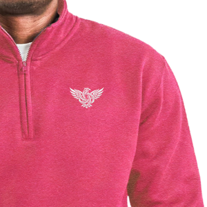 Sudadera de hombre con cremallera de un cuarto, cuello alto, manga regular, forro polar, mezcla de poliéster/algodón, informal, deportiva, de invierno, OEM, con efecto abullonado. - Product Image 3