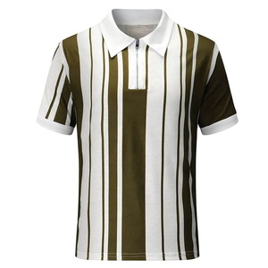Polos décontracté coton Slim Fit style rétro sulimation imprimé polo à manches courtes tortue appelant Patchwork travail chemise de golf - Product Image 4
