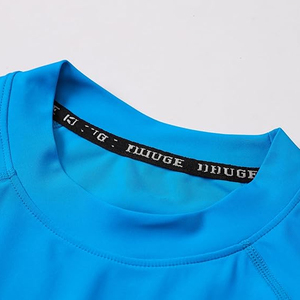 OEM Men Rash Guard T <b>Shirt</b> <b>Compression</b> Short Sleeve Swim <b>Shirt</b> UV Protection Custom Logo Wholesale Bulk - Product Image 6