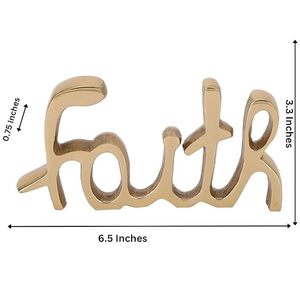Letrero Decorativo con Palabras de Fe y Base de Madera, Decoración Inspiradora para Mesa del Hogar - Product Image 3
