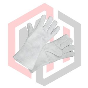 ถุงมือเชื่อมหนังแท้แบบ 5 นิ้ว บุหนังเต็มตัว ทนความร้อน ป้องกันไฟ สำหรับงานบาร์บีคิว - Product Image 2