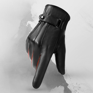 Gants d'hiver en cuir pour vélo, longueur poignet, thermiques, non doublés, style décontracté, compatibles écran tactile, pour le sport, les fêtes et l'usage quotidien - Product Image 3