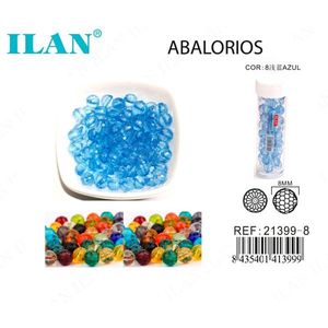 ILAN Abalorios Perline rotonde blu da 8 mm per la creazione di gioielli - Product Image 1