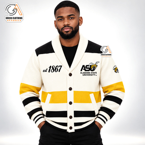 Custom Front Logo Solid Embroidery 100% Polyester <b>Cardigan</b> <b>Sweater</b> with OEM Service Winter Wear Breathable Quick Dry - Product Image 4