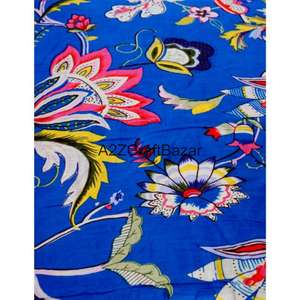 Tissu en coton 100% indien fait main, imprimé au bloc de Jaipur Sanganeri, matière première pour vêtements, vente en gros - Product Image 5