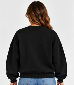 Women's <b>Black</b> <b>Crew</b> <b>Neck</b> <b>Sweatshirt</b> Full Sleeve Cherry Print 100% Cotton Knitted Autumn Wear Casual Style - Product Image 2