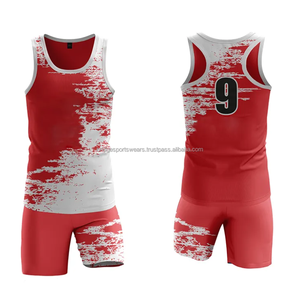 Uniforme Deportivo Unisex para Pista de Atletismo, Estampado Suave, 100% Poliéster, Color Sólido, Transpirable, Ligero, Ropa de Equipo para Verano - Product Image 3