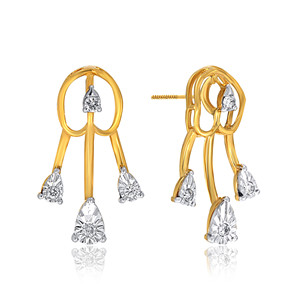 Pendientes de Diamantes de Corte Pera en Oro Amarillo Prime Glory, Pendientes de Lujo para Mujer con Diamantes Naturales, Joyería para Bodas - Product Image 2