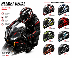 Pegatinas Personalizadas para Casco de Ciclismo, Kit de Calcomanías para Casco de Motocicleta, Gráficos de Vinilo para Carreras, Resistentes al Agua y a los Rayos UV, Vinilo Adhesivo para Casco - Product Image 4
