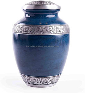Urna Funeraria de Aluminio Estilo Americano para Adultos, Color Azul Fuego, para Cenizas Humanas, 200/220 Pulgadas Cúbicas, Suministros Funerarios, Venta al Por Mayor Personalizada - Product Image 3