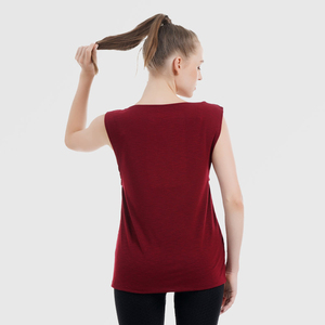 Slim Fit Women Sleeveless Shirt Breathable Fitness Wear Tank <b>Tops</b> New Style Solid Color Women Gym Training Tank <b>Tops</b> OEM - Product Image 4