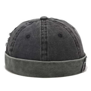 Gorro Docker Unisex Personalizable de Algodón Lavado Digital, Estilo Vintage Desgastado, 6 Paneles, Puño Enrollado, Hebilla Ajustable, Logotipo Personalizado - Product Image 5