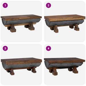 โต๊ะกาแฟไม้ธรรมชาติ 35.43 X 19.69 X 13.78 นิ้ว - Product Image 4