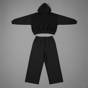 Survêtement d'hiver unisexe personnalisé de haute qualité 100 % coton, coupe ample, style streetwear décontracté, imprimé, délavé à l'acide, couleur unie - Product Image 5