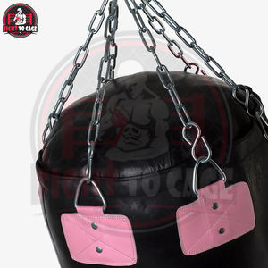 Heavy-Duty Leather EPE Filled Uppercut Punching Bags Boxing Equipment Black Pink Color Best Quality Shock Absorption Tear - Product Image 3