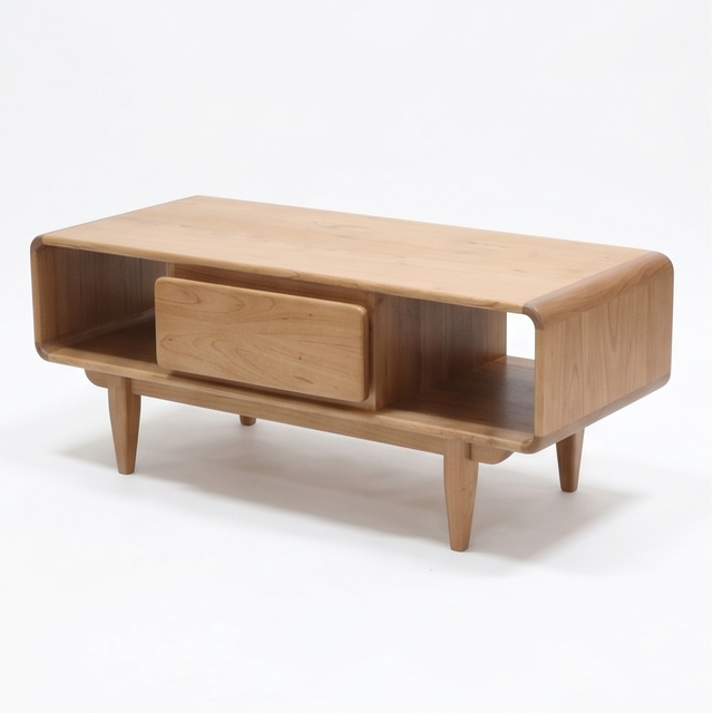 Premium Solid Teak Wood Scandinavian TV Stand Media Console Table with Storage Drawer Living Room Furniture Hotel Bedroom