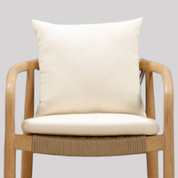 Chaise de restaurant moderne en bois avec coussin, siège de salle à manger rembourré, fauteuil pour hôtel, café, terrasse
