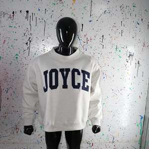 Sudadera JOYCE WHITE con Cuello Alto, 100% NEGRO, Apliques Bordados, Cuello Ancho, CLUSH SPORTS - Product Image 1