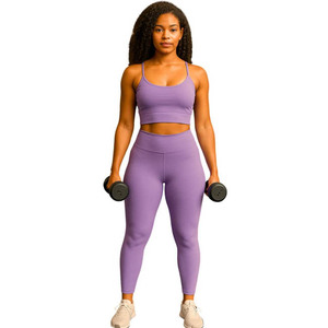Conjuntos Deportivos para Mujer, Sujetador con Tirantes Desmontables, Leggings con Efecto Levanta Glúteos, Secado Rápido, Conjuntos de Yoga para Gimnasio, Ropa Deportiva para Mujer, Conjuntos de Entrenamiento, Ropa Deportiva para Damas - Product Image 6