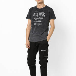 T-shirts surdimensionnés pour hommes en coton 100% personnalisés, imprimés, effet vieilli, délavés à l'acide, avec broderie appliquée, haute qualité, vente en gros - Product Image 4