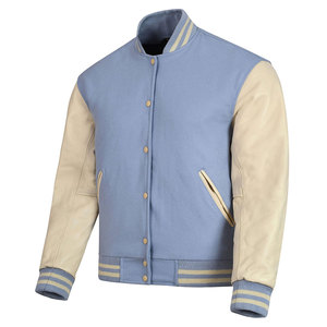 Veste universitaire vintage d'hiver personnalisée pour homme, en laine, col montant, logo sur le devant, longueur standard - Product Image 1