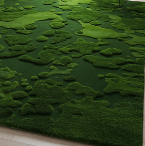 Alfombra de lana verde oscuro, hecha a mano, con diseño nuevo, de alta calidad, ecológica, para sala de estar, habitaciones infantiles, hoteles y oficinas. - Product Image 3