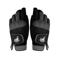 Gants de golf hybrides en daim personnalisés OEM, combinaison de cuir synthétique noir, adhérence améliorée, gants de golf professionnels durables