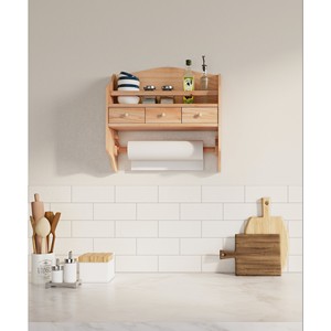 Estante de Pared Rústico de Teca Hecho a Mano con Soportes de Hierro - Venta al por Mayor B2B - Product Image 3