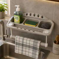 Support de salle de bain Reliance Plast Anchor Big Deluxe 370x156mm en plastique sans BPA, barre porte-serviettes multi-usages, durable, facile à nettoyer, moderne