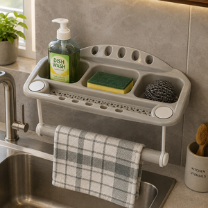 Support de salle de bain Reliance Plast Anchor Big Deluxe 370x156mm en plastique sans BPA, barre porte-serviettes multi-usages, durable, facile à nettoyer, moderne - Product Image 2