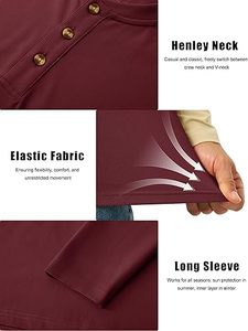 Men's Long <b>Sleeve</b> <b>Button</b> <b>Shirt</b> Casual Breathable Pullover Fall Soft <b>Shirt</b> Polo <b>Shirt</b> - Product Image 6