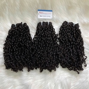 ผมต่อเวียดนามแท้แบบ Pixie Curly  แบบมัดเป็นช่อ  ซุปเปอร์ดับเบิ้ลดรอน นุ่มและเด้งดึ๋ง ขายส่ง - Product Image 4