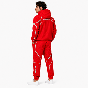 Custom Solid Color Unisex Windbreaker Tracksuit <b>Reflective</b> Hooded <b>Jacket</b> Sportswear Set Breathable Lightweight Summer <b>Running</b> 2 - Product Image 5