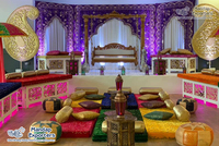 Rideaux de scène modernes et brillants pour mariage, couleur personnalisée, tissu léger, rideaux de mariage, fabrication OEM disponible