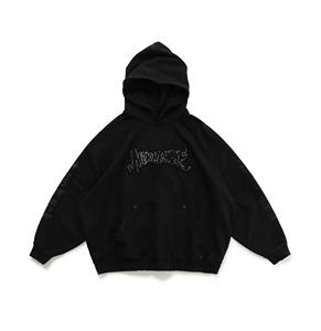 Sudadera con capucha y cremallera, conjunto de invierno, estilo Rhinestoney2K, streetwear vintage, lavado ácido, efecto desgastado, logo bordado, personalizado en relieve, 100% algodón - Product Image 3