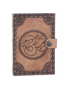 Cuadernos Religiosos de Papel Hecho a Mano con Cubierta de Cuero Estructurada Azul Lord Shiva de DNA Group, con Grabado en Relieve, 200/100 Páginas, MOQ 25 - Product Image 1
