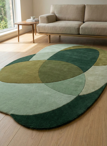 Tapis en laine pliable, léger, respirant, de qualité standard, au design géométrique moderne, pour le sol des camping-cars et le camping, vente à l'exportation - Product Image 4