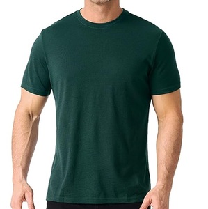 T-shirt en laine mérinos pour homme, 180 GSM, respirant, anti-odeur, séchage rapide, coupe ample, vente en gros OEM - Product Image 3