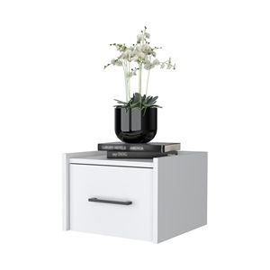 Comodino da Parete Elfrida Sleek con Singolo Cassetto e Ampio Ripiano Superiore dal Design Elegante - Product Image 4