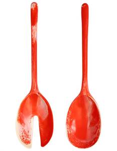 ช้อนสลัดเรซิ่นทำมือสไตล์เพอร์เฟค ชุดช้อนเสิร์ฟตกแต่ง ช้อนผสมอาหาร ช้อนดินเนอร์ ด้ามจับช้อนสลัด - Product Image 1