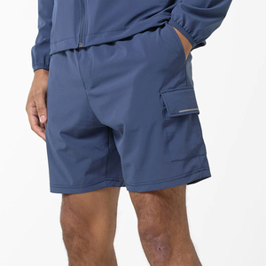 Men's Lightweight 100% Cotton Solid Color <b>Wind</b> <b>breaker</b> Set Custom Logo Windbreaker Jacket Shorts 2-Piece Set - Product Image 6