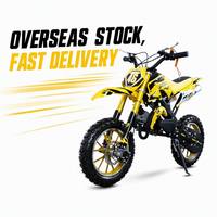 Mini moto tout-terrain jaune 49cc pour enfants, moto à essence à 2 temps, moto tout-terrain pour enfants