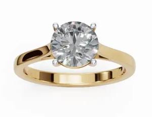 Joyería de Diamantes de 0.300 Quilates, 1 Piedra, Oro Sólido Genuino de 9k, 14k, 18k, Oro Amarillo, Rosa y Blanco, Anillo Solitario, Joyería Fina de Alta Calidad - Product Image 2