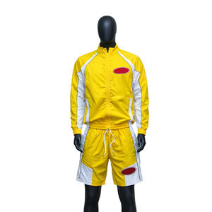 Most Trendy 100% Nylon Windbreaker Tracksuit Set Men Zip Up Stand Collar <b>Jacket</b> With Drawstring Shorts Quick Dry Leisurewear Set - Product Image 3