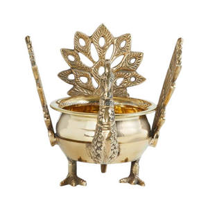 ชามเสิร์ฟนกยูงโลหะหรูหราที่ออกแบบอย่างหรูหราสำหรับขนมแห้งผลไม้และอื่นๆในราคาที่เป็นมิตร - Product Image 3