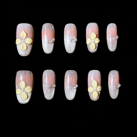 Ongles press-on professionnels faits main sur mesure, art 3D, qualité salon, application facile, fournisseur en gros, prix compétitif