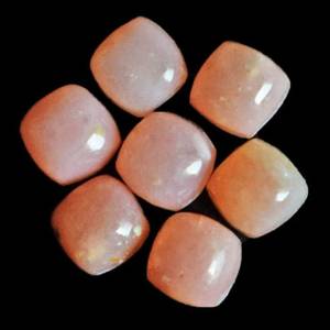 Opale rose naturelle en gros, cabochon coussin à dos plat, pierre précieuse lâche de 3 mm à 15 mm pour la fabrication de bijoux, bagues et pendentifs - Product Image 1