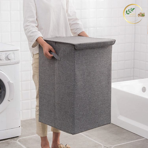 Bolsa de lavandería ecológica de yute con asas largas para fácil transporte y almacenamiento - Product Image 2