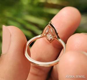 Anillo de Compromiso de Diamante Moissanite de 1 Quilate para Mujer, Plata 925, Corte Marquesa, Sin Níquel, Sin Plomo, Joyería Nupcial al por Mayor - Product Image 2