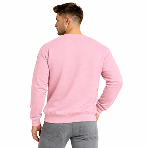 Premium Men's Sweatshirt Crewneck Custom Print Cotton <b>Fleece</b> Pullover Blank Sweatshirt for Branding Bulk Wholesale - Product Image 4